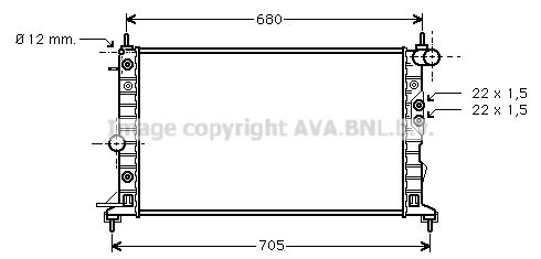 AVA QUALITY COOLING Радиатор, охлаждение двигателя OL2220